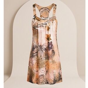 Ocean Breeze S Exist Inc Floral Animal Print Rhinestone Racerback Mini Dress NWT